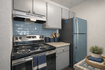Tile backsplash in kitchen